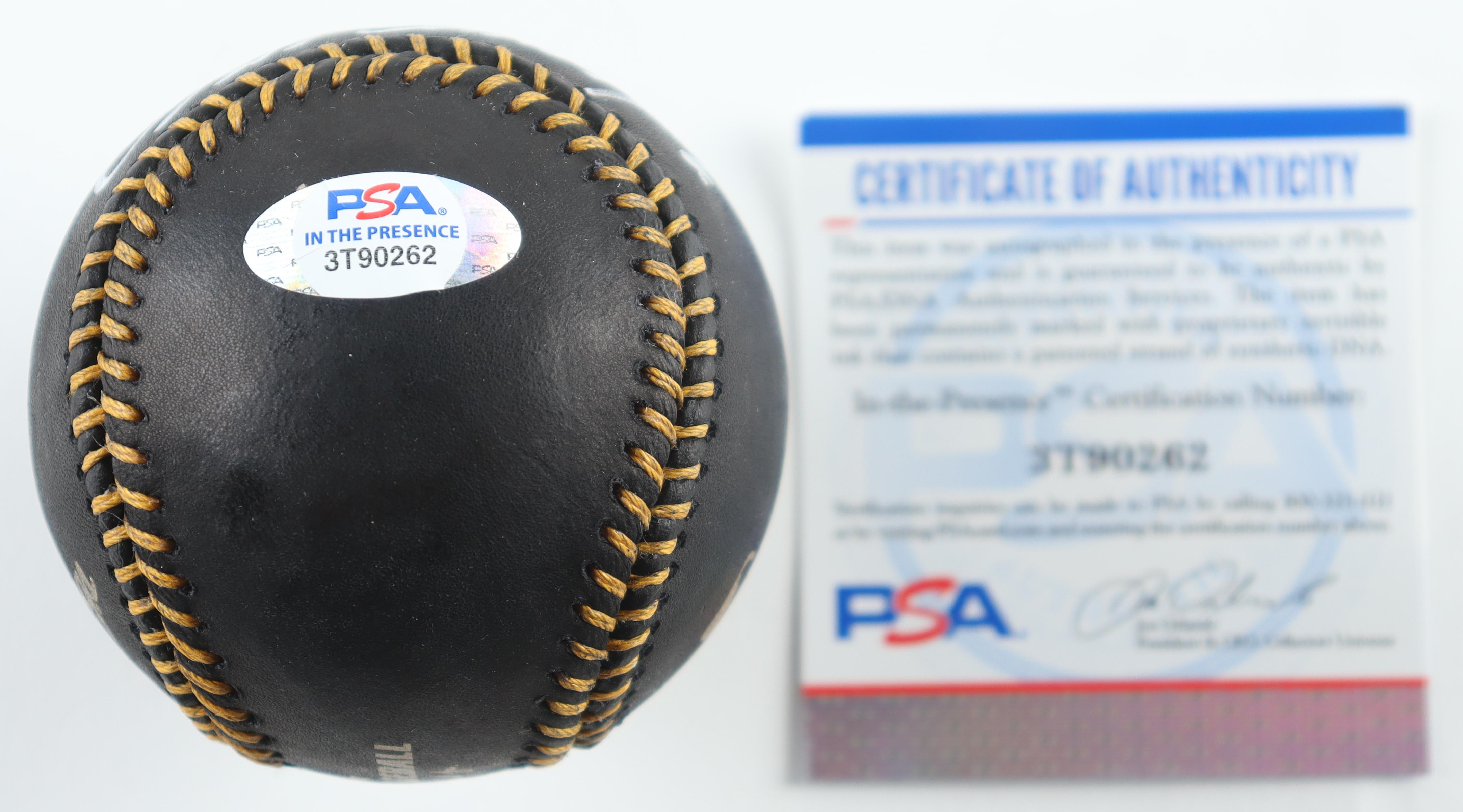 Steve Garvey Signed OML Black Leather Baseball (PSA) at PristineAuction.com Steve Garvey Signed OML Black Leather Baseball (PSA) at PristineAuction.com