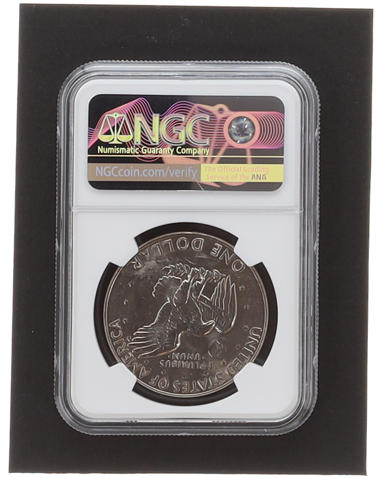 1978-D Eisenhower Silver Dollar - From Sealed US Mint Bag - 50th Anniversary Ike Label (NGC BU) at PristineAuction.com 1978-D Eisenhower Silver Dollar - From Sealed US Mint Bag - 50th Anniversary Ike Label (NGC BU) at PristineAuction.com