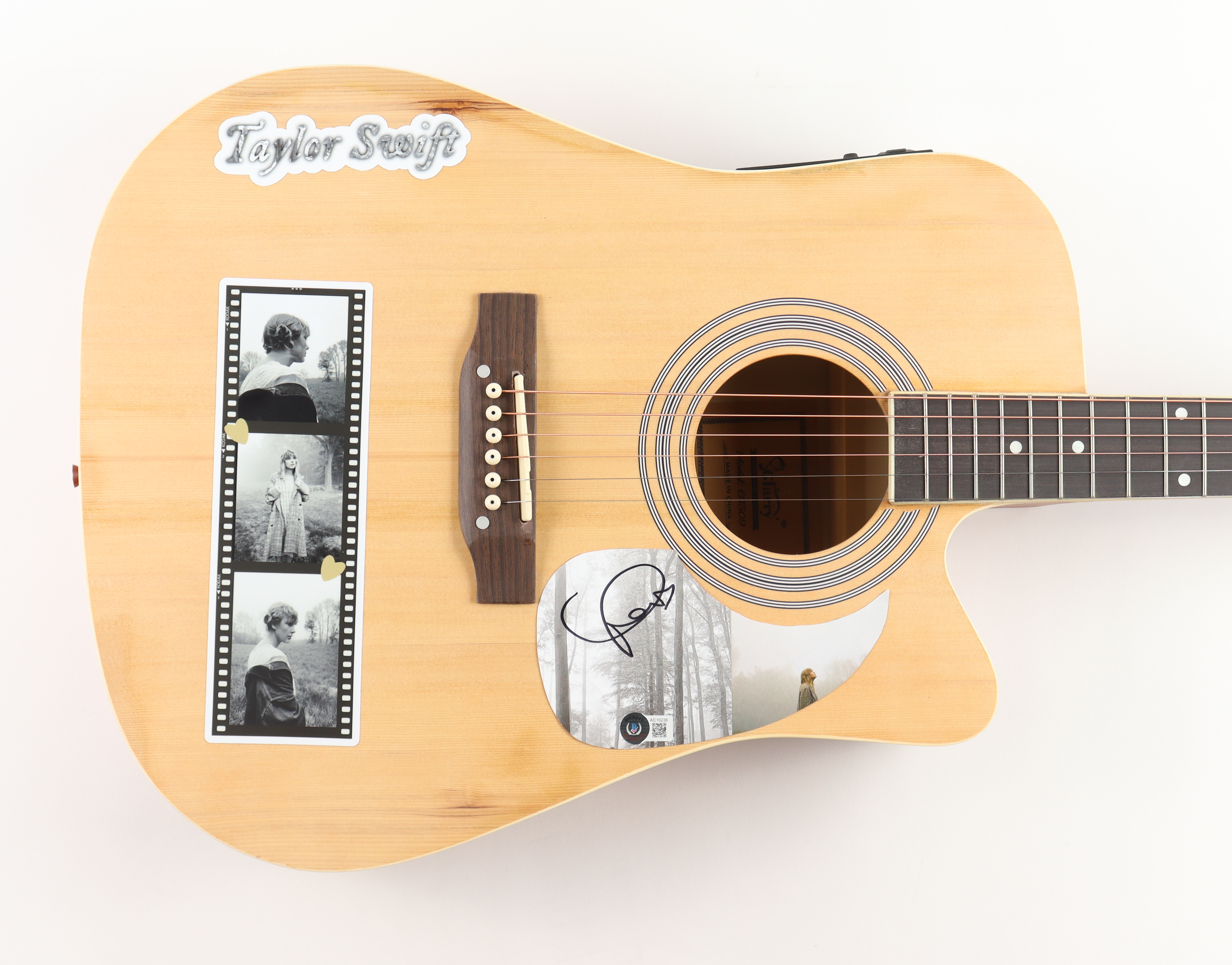 Taylor Swift Signed "Folklore" Acoustic Guitar (Beckett LOA) at PristineAuction.com Taylor Swift Signed "Folklore" Acoustic Guitar (Beckett LOA) at PristineAuction.com