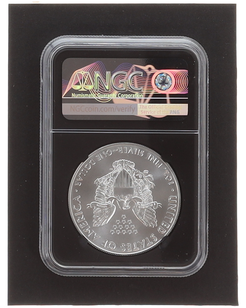 2021(W) American Silver Eagle - Struck at West Point - Early Release - Black Core (NGC MS70) at PristineAuction.com 2021(W) American Silver Eagle - Struck at West Point - Early Release - Black Core (NGC MS70) at PristineAuction.com