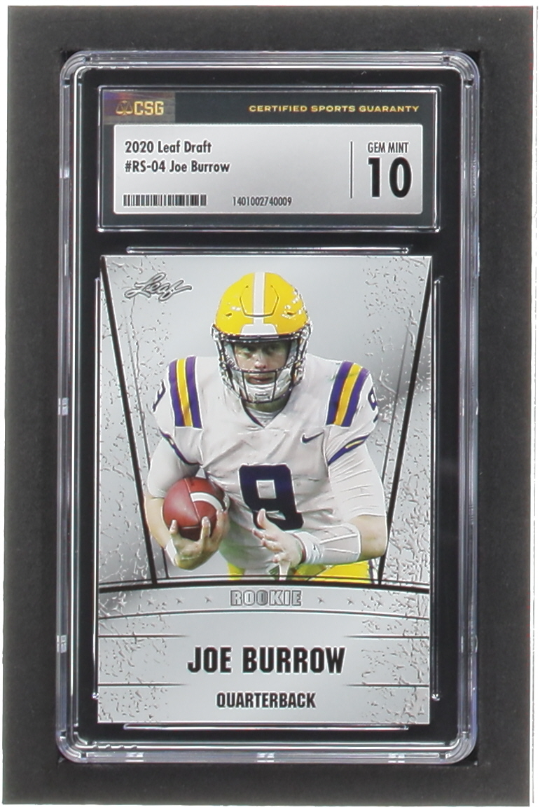 Joe Burrow 2020 Leaf Special Release Rookie Silver #RS04 RC (CSG 10) at PristineAuction.com Joe Burrow 2020 Leaf Special Release Rookie Silver #RS04 RC (CSG 10) at PristineAuction.com