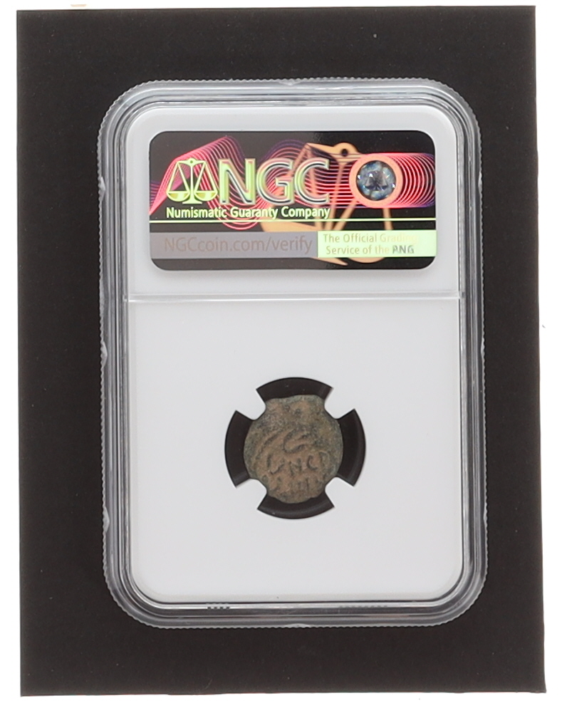 Porclus Festus (AD 59-62) Governors of Judaea Under Nero AD 59 AE Prutah Ancient Biblical Coin (NGC FF) at PristineAuction.com Porclus Festus (AD 59-62) Governors of Judaea Under Nero AD 59 AE Prutah Ancient Biblical Coin (NGC FF) at PristineAuction.com