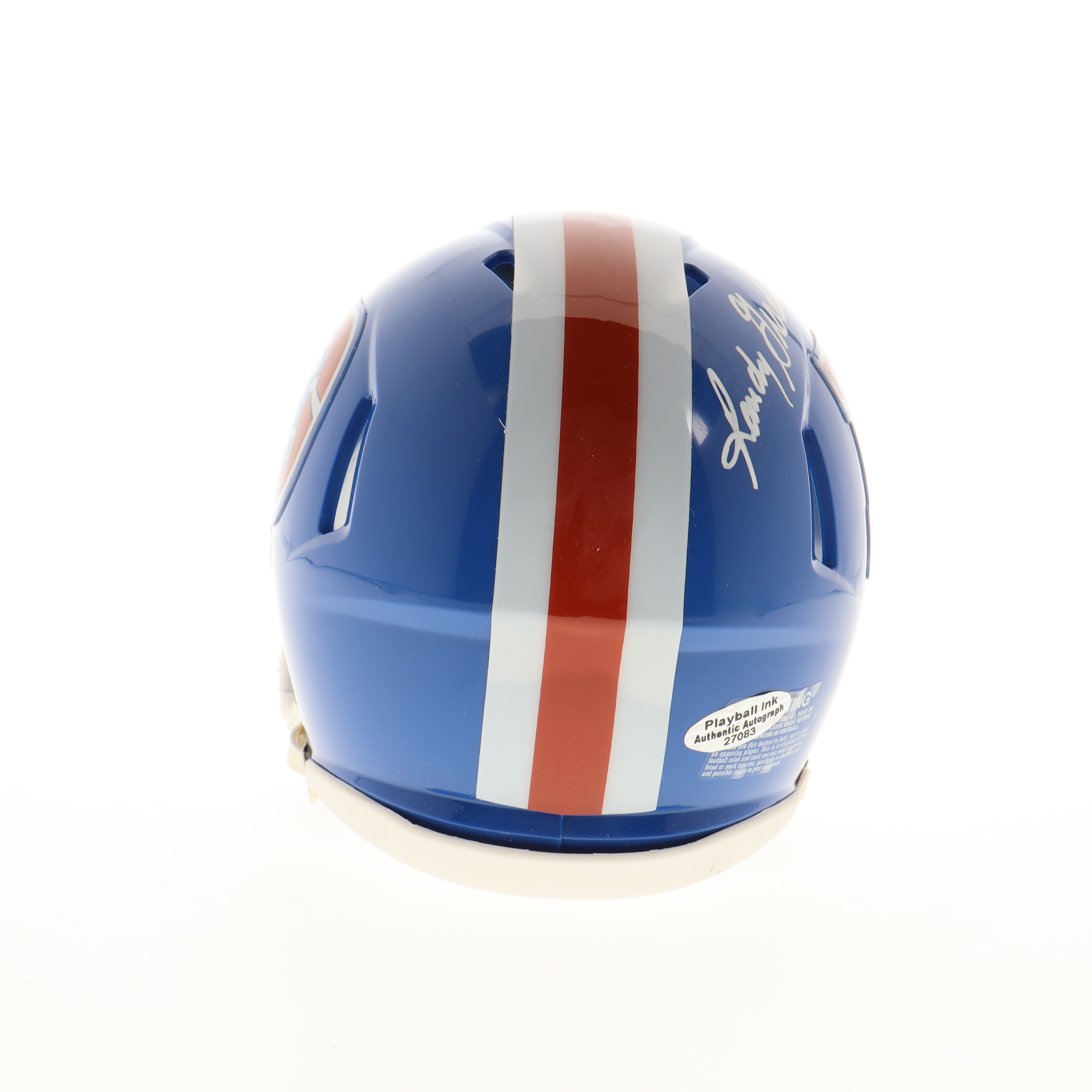 Randy Gradishar Signed Broncos Throwback Speed Mini Helmet (Playball Ink) at PristineAuction.com Randy Gradishar Signed Broncos Throwback Speed Mini Helmet (Playball Ink) at PristineAuction.com