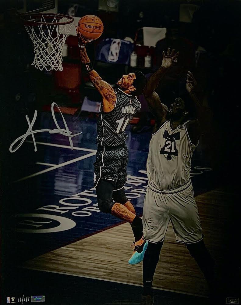 Kyrie Irving Signed LE Nets 16x20 Photo (Panini) at PristineAuction.com Kyrie Irving Signed LE Nets 16x20 Photo (Panini) at PristineAuction.com