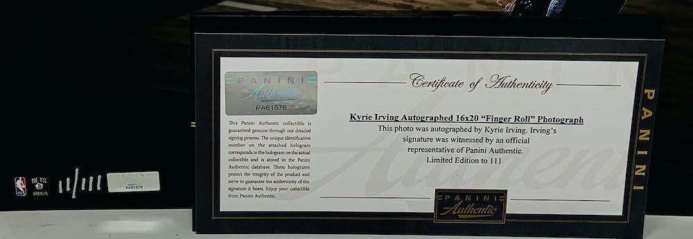 Kyrie Irving Signed LE Nets 16x20 Photo (Panini) at PristineAuction.com Kyrie Irving Signed LE Nets 16x20 Photo (Panini) at PristineAuction.com