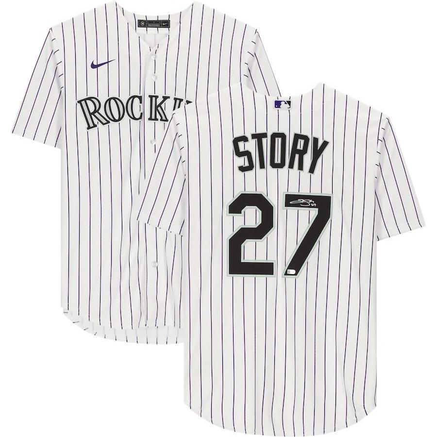 Trevor Story Signed Rockies Jersey (Fanatics) at PristineAuction.com Trevor Story Signed Rockies Jersey (Fanatics) at PristineAuction.com