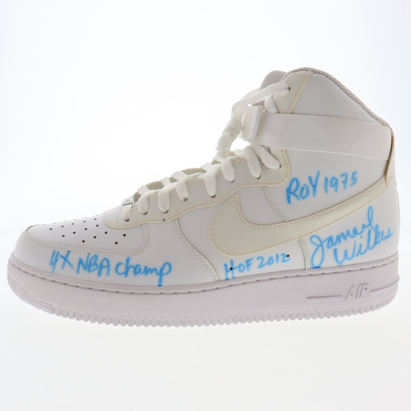 Jamaal Wilkes Signed Pair of Nike Air Force 1 Shoes with (3) Career Stat Inscriptions (PSA) at PristineAuction.com Jamaal Wilkes Signed Pair of Nike Air Force 1 Shoes with (3) Career Stat Inscriptions (PSA) at PristineAuction.com