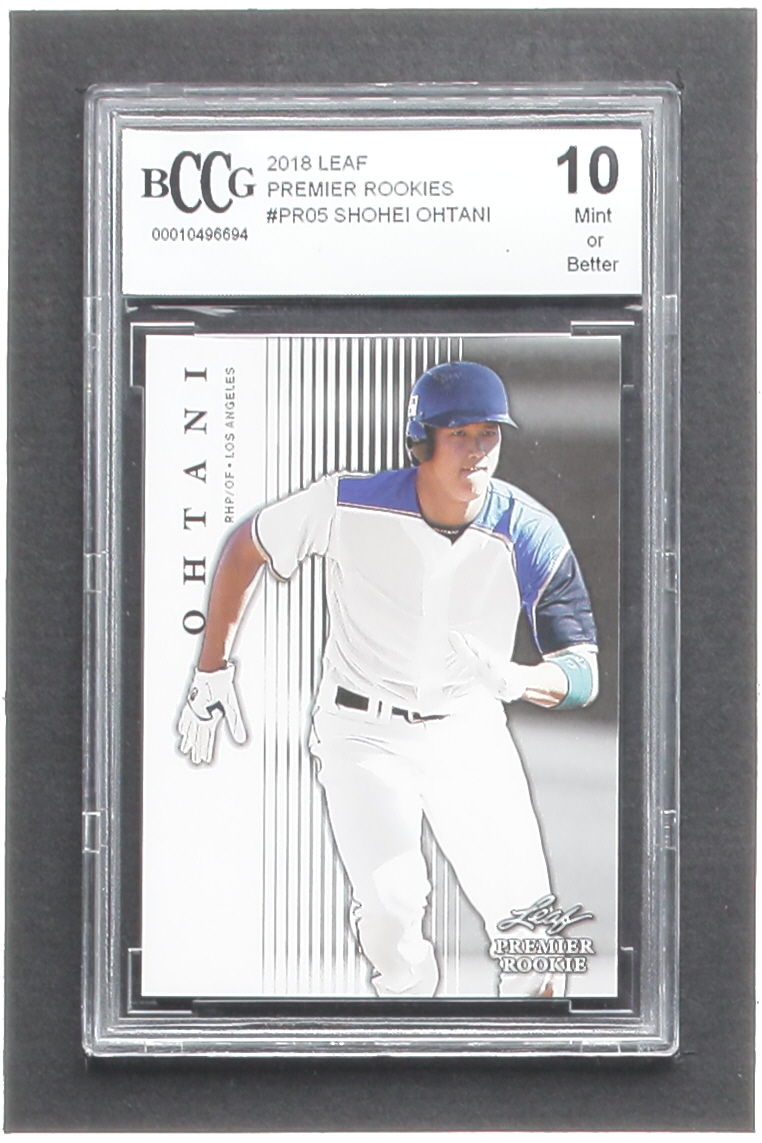Shohei Ohtani 2018 Leaf Premier Rookies #PR05 RC (BCCG 10) at PristineAuction.com Shohei Ohtani 2018 Leaf Premier Rookies #PR05 RC (BCCG 10) at PristineAuction.com