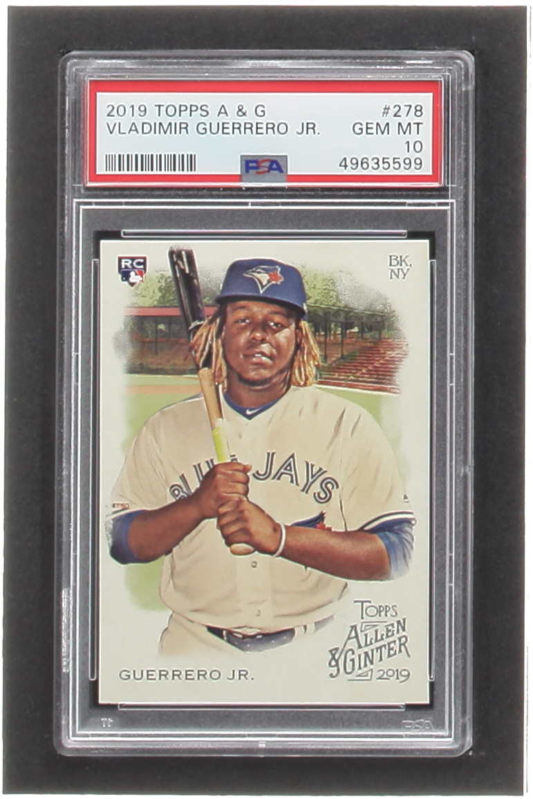 Vladimir Guerrero Jr. 2019 Topps Allen and Ginter #278 RC (PSA 10) at PristineAuction.com Vladimir Guerrero Jr. 2019 Topps Allen and Ginter #278 RC (PSA 10) at PristineAuction.com