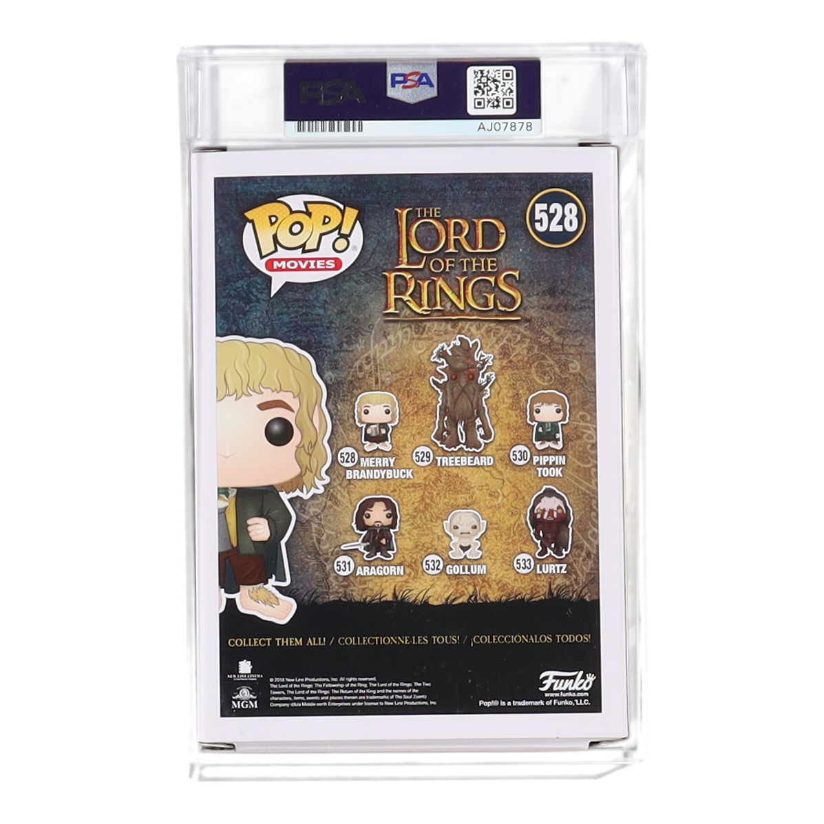 Dominic Monaghan Signed "The Lord of the Rings" #528 Merry Brandybuck Funko Pop! Vinyl Figure (PSA) at PristineAuction.com Dominic Monaghan Signed "The Lord of the Rings" #528 Merry Brandybuck Funko Pop! Vinyl Figure (PSA) at PristineAuction.com