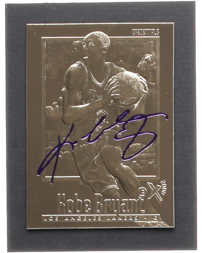 Kobe Bryant 1996-97 Skybox EX 2000 Purple Signature 23KT Gold RC at PristineAuction.com Kobe Bryant 1996-97 Skybox EX 2000 Purple Signature 23KT Gold RC at PristineAuction.com