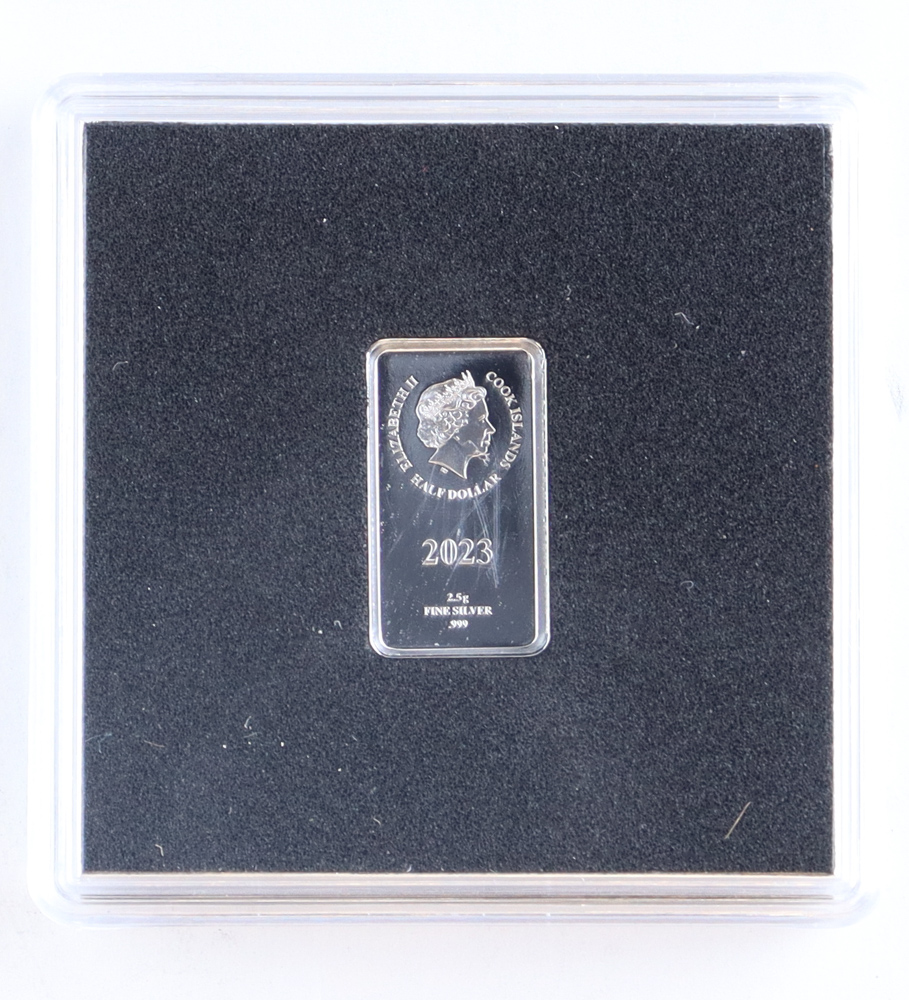 2023 "The Lord of the Rings" Frodo Baggins 2.5 G .999 Fine Silver Bar at PristineAuction.com 2023 "The Lord of the Rings" Frodo Baggins 2.5 G .999 Fine Silver Bar at PristineAuction.com
