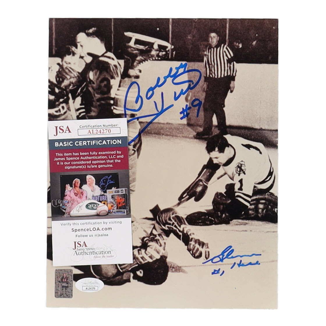 Bobby Hull & Glenn Hall Signed Blackhawks 8x10 Photo (JSA) at PristineAuction.com Bobby Hull & Glenn Hall Signed Blackhawks 8x10 Photo (JSA) at PristineAuction.com