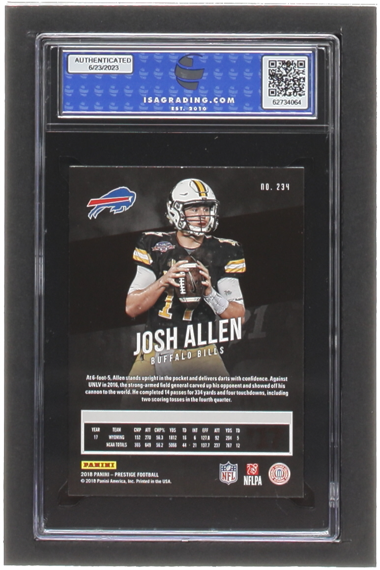 Josh Allen 2018 Prestige #234 RC (ISA 10) at PristineAuction.com Josh Allen 2018 Prestige #234 RC (ISA 10) at PristineAuction.com