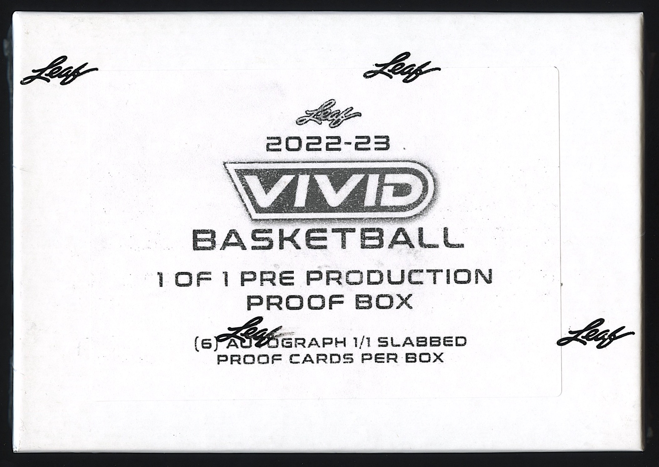 2022-23 Leaf Vivid Pre Production Proof Basketball Hobby Box at PristineAuction.com 2022-23 Leaf Vivid Pre Production Proof Basketball Hobby Box at PristineAuction.com