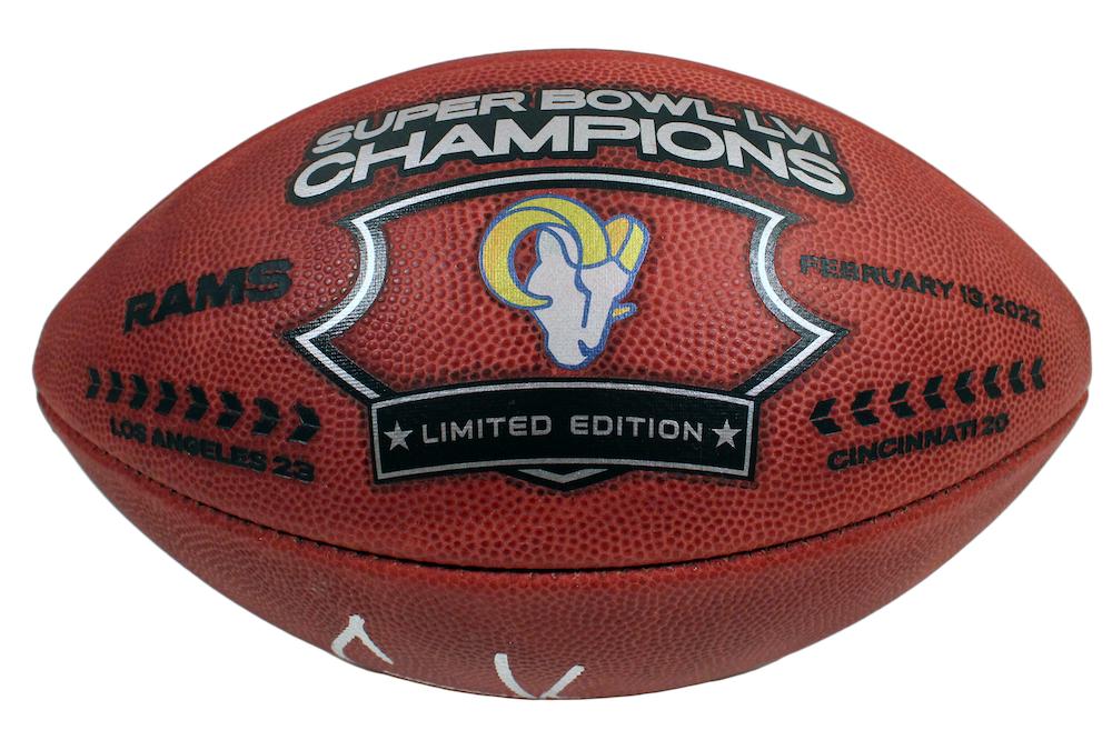 Cooper Kupp Signed "The Duke" LE Super Bowl LVI Logo Football Inscribed "SB LVI Champs" (Fanatics) at PristineAuction.com Cooper Kupp Signed "The Duke" LE Super Bowl LVI Logo Football Inscribed "SB LVI Champs" (Fanatics) at PristineAuction.com