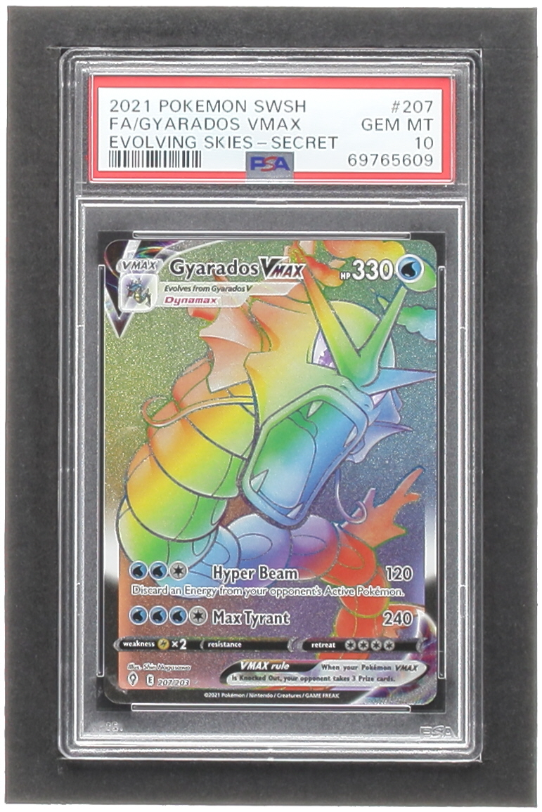 Gyarados VMAX 2021 Pokemon Sword and Shield Evolving Skies #207 (PSA 10) at PristineAuction.com Gyarados VMAX 2021 Pokemon Sword and Shield Evolving Skies #207 (PSA 10) at PristineAuction.com