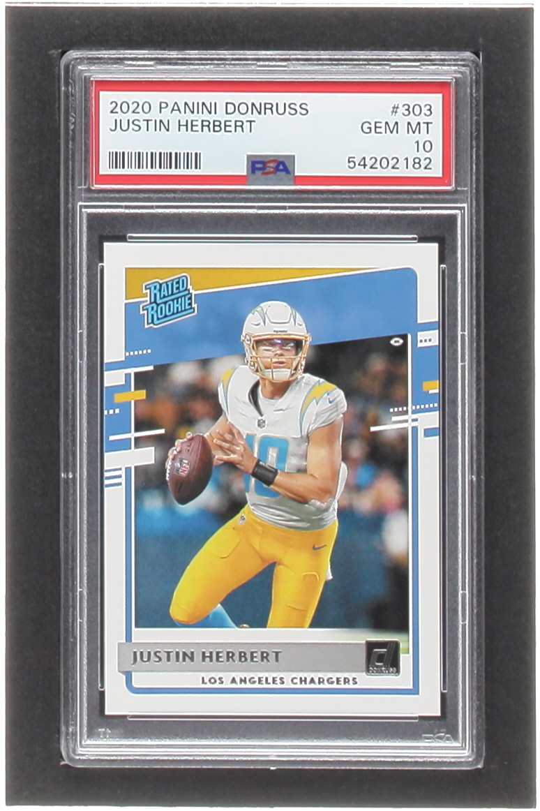 Justin Herbert 2020 Donruss #303 RR RC (PSA 10) at PristineAuction.com Justin Herbert 2020 Donruss #303 RR RC (PSA 10) at PristineAuction.com