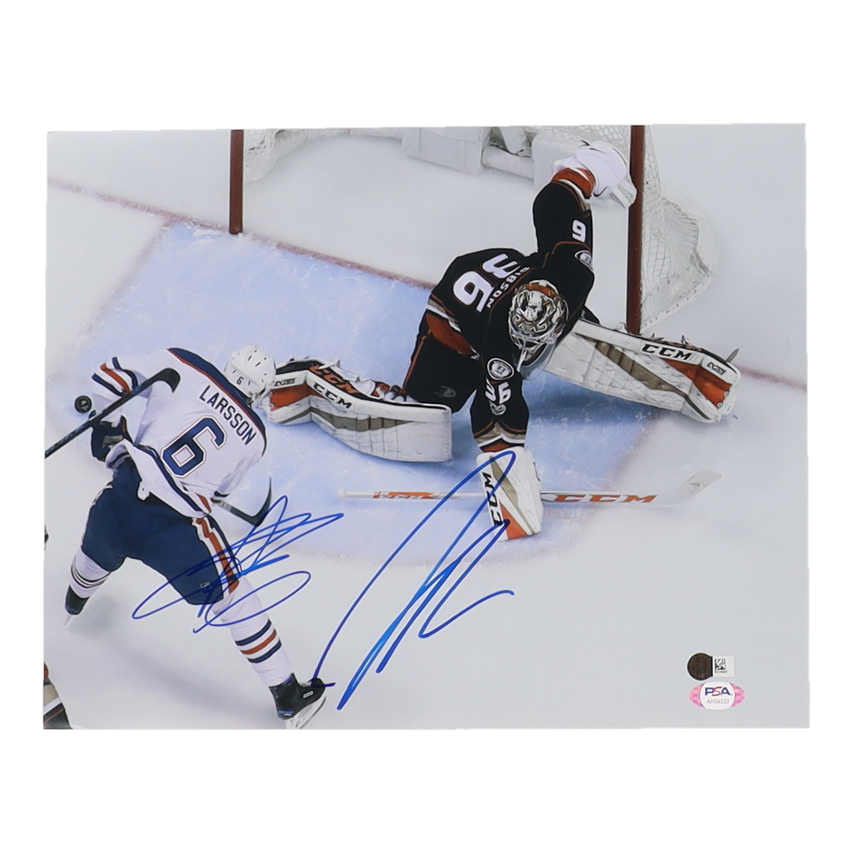 Adam Larsson & John Gibson Signed 11x14 Photo (PSA) at PristineAuction.com Adam Larsson & John Gibson Signed 11x14 Photo (PSA) at PristineAuction.com