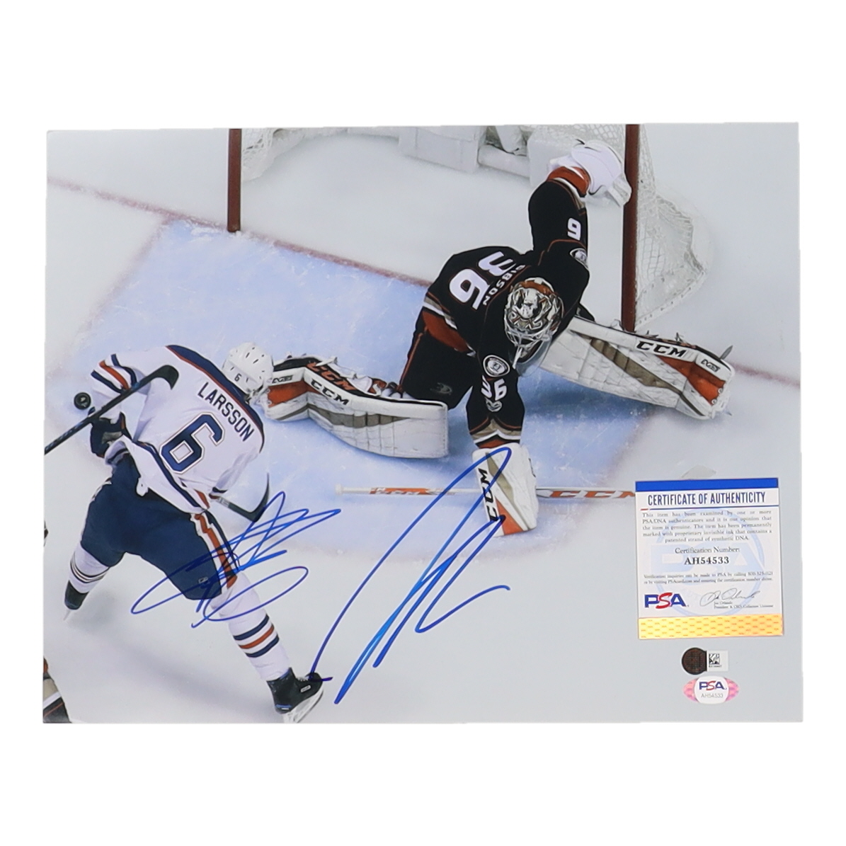 Adam Larsson & John Gibson Signed 11x14 Photo (PSA) at PristineAuction.com Adam Larsson & John Gibson Signed 11x14 Photo (PSA) at PristineAuction.com