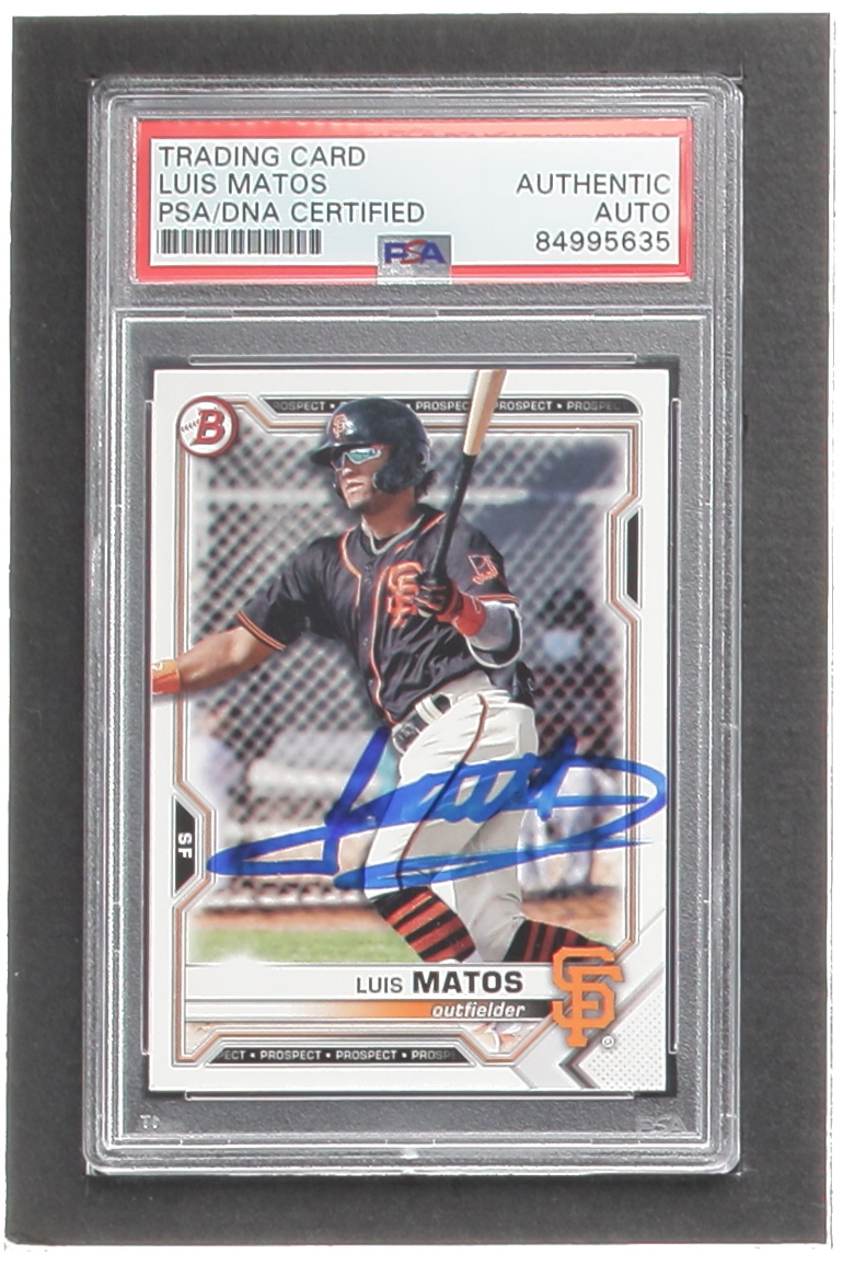 Luis Matos Signed 2021 Bowman Draft #BD5 (PSA) at PristineAuction.com Luis Matos Signed 2021 Bowman Draft #BD5 (PSA) at PristineAuction.com
