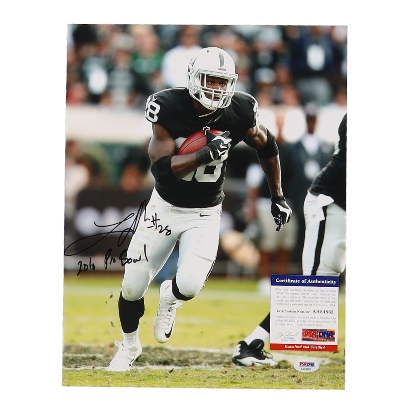 Latavius Murray Signed Raiders 11x14 Photo Inscribed "2018 Pro Bowl" (PSA) at PristineAuction.com Latavius Murray Signed Raiders 11x14 Photo Inscribed "2018 Pro Bowl" (PSA) at PristineAuction.com