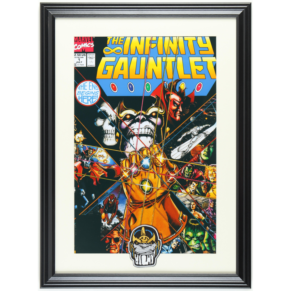 "The Infinity Gauntlet" Marvel Comics Custom Framed Print with Thanos ...