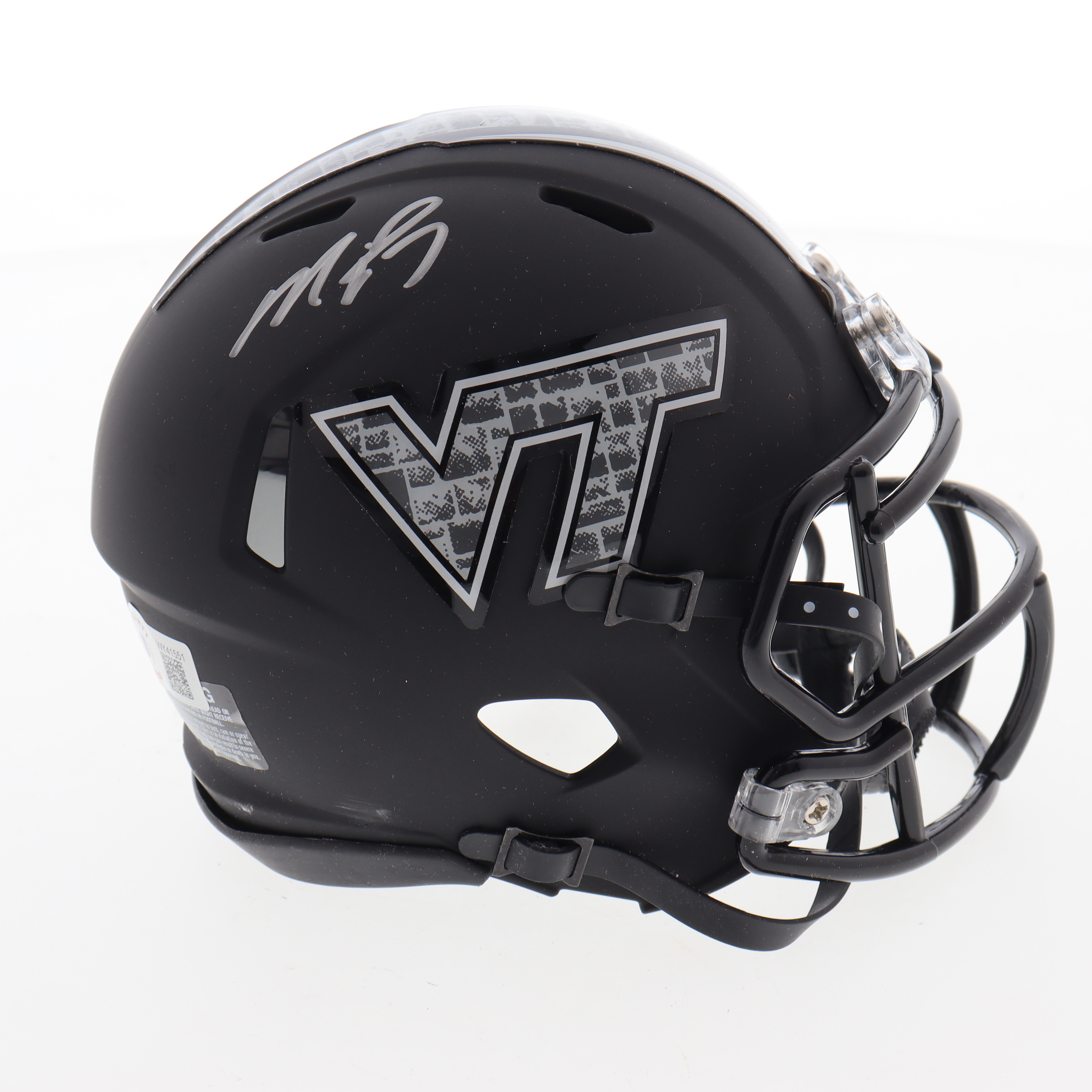 Michael Vick Signed Virginia Tech Hokies Matte Black Speed Mini Helmet (Beckett) at PristineAuction.com Michael Vick Signed Virginia Tech Hokies Matte Black Speed Mini Helmet (Beckett) at PristineAuction.com
