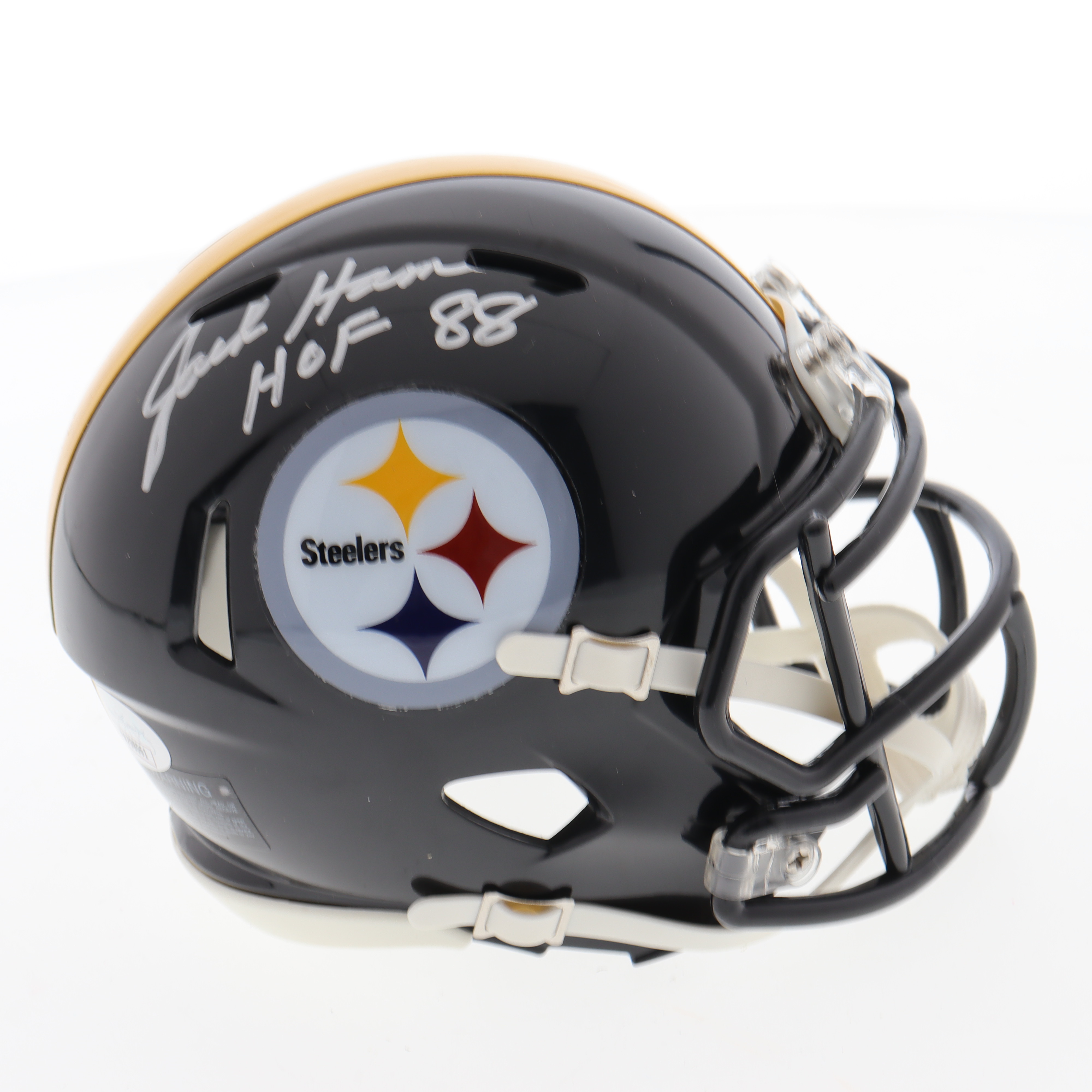 Jack Hamm Signed Steelers Speed Mini Helmet Inscribed "HOF 88" (JSA) at PristineAuction.com Jack Hamm Signed Steelers Speed Mini Helmet Inscribed "HOF 88" (JSA) at PristineAuction.com