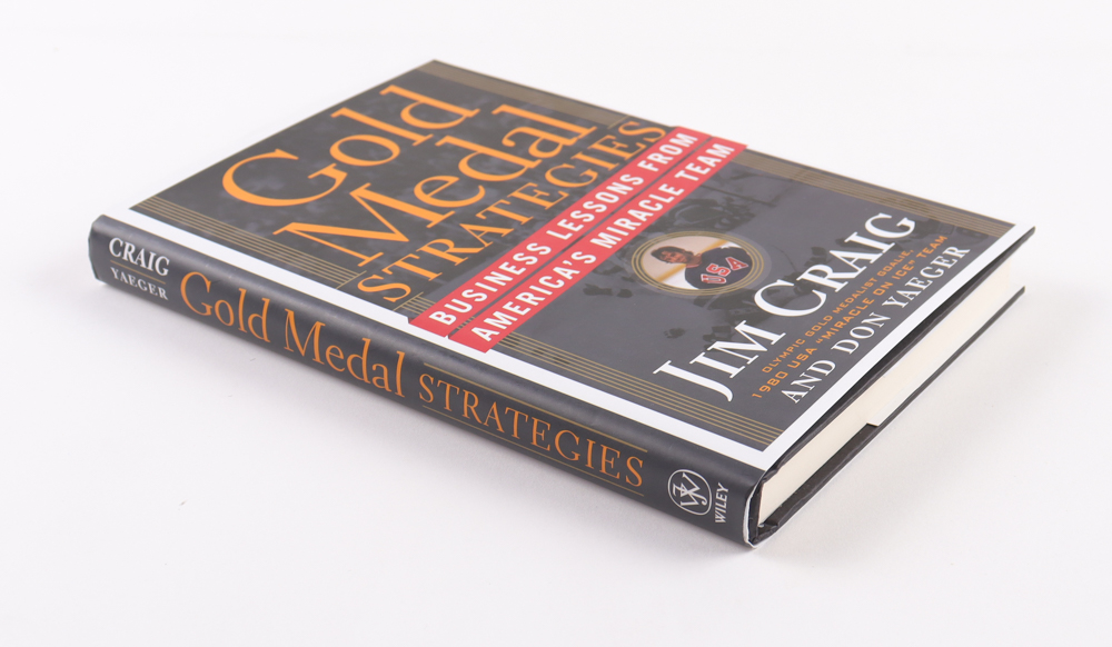 Jim Craig Signed "Gold Medal Strategies" Hardcover Book Inscribed "1980 Gold" (PSA) at PristineAuction.com Jim Craig Signed "Gold Medal Strategies" Hardcover Book Inscribed "1980 Gold" (PSA) at PristineAuction.com
