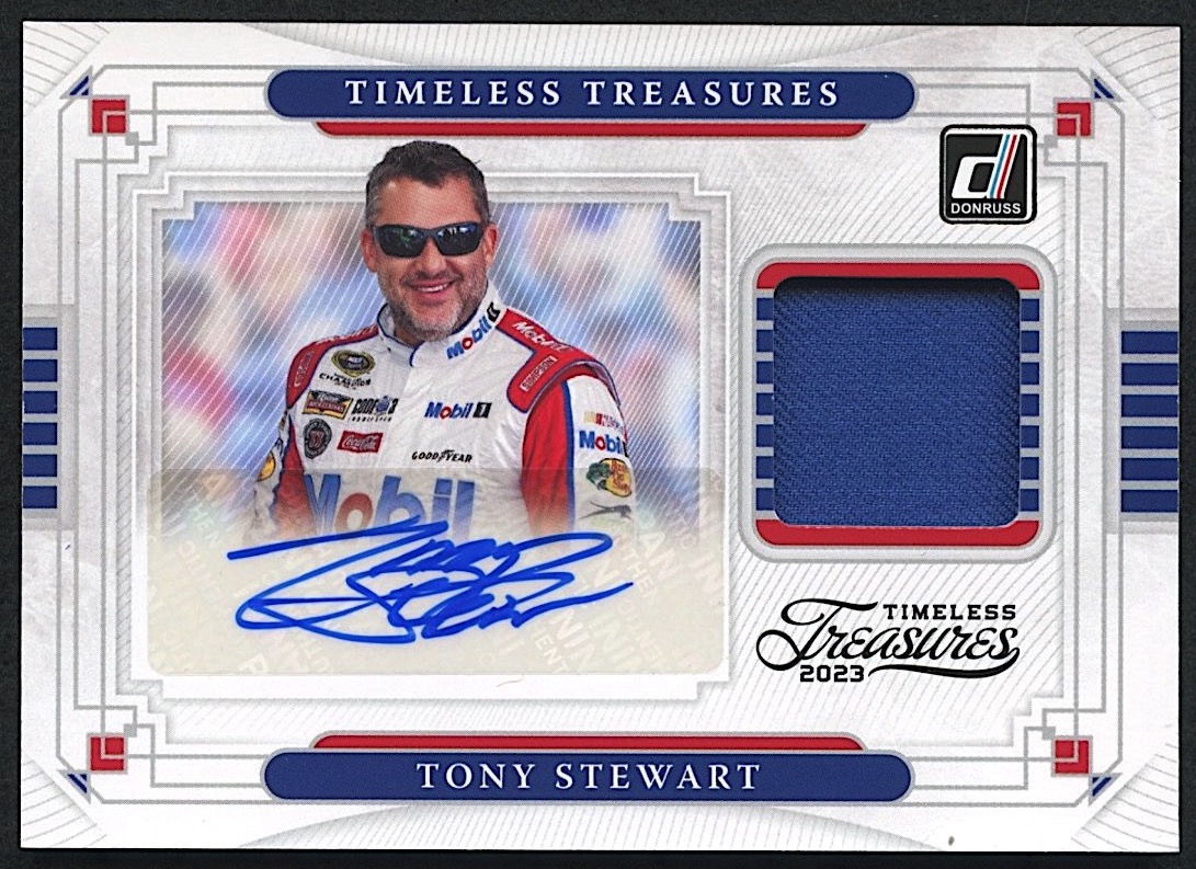 Tony Stewart 2023 Donruss Timeless Treasures Material Signatures #5 | Autograph Relic at PristineAuction.com Tony Stewart 2023 Donruss Timeless Treasures Material Signatures #5 | Autograph Relic at PristineAuction.com