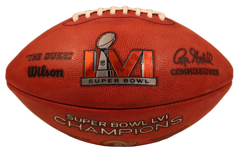Cooper Kupp Signed "The Duke" LE Super Bowl LVI Logo Football Inscribed "SB LVI Champs" & "SB LVI Champs" (Fanatics) at PristineAuction.com Cooper Kupp Signed "The Duke" LE Super Bowl LVI Logo Football Inscribed "SB LVI Champs" & "SB LVI Champs" (Fanatics) at PristineAuction.com