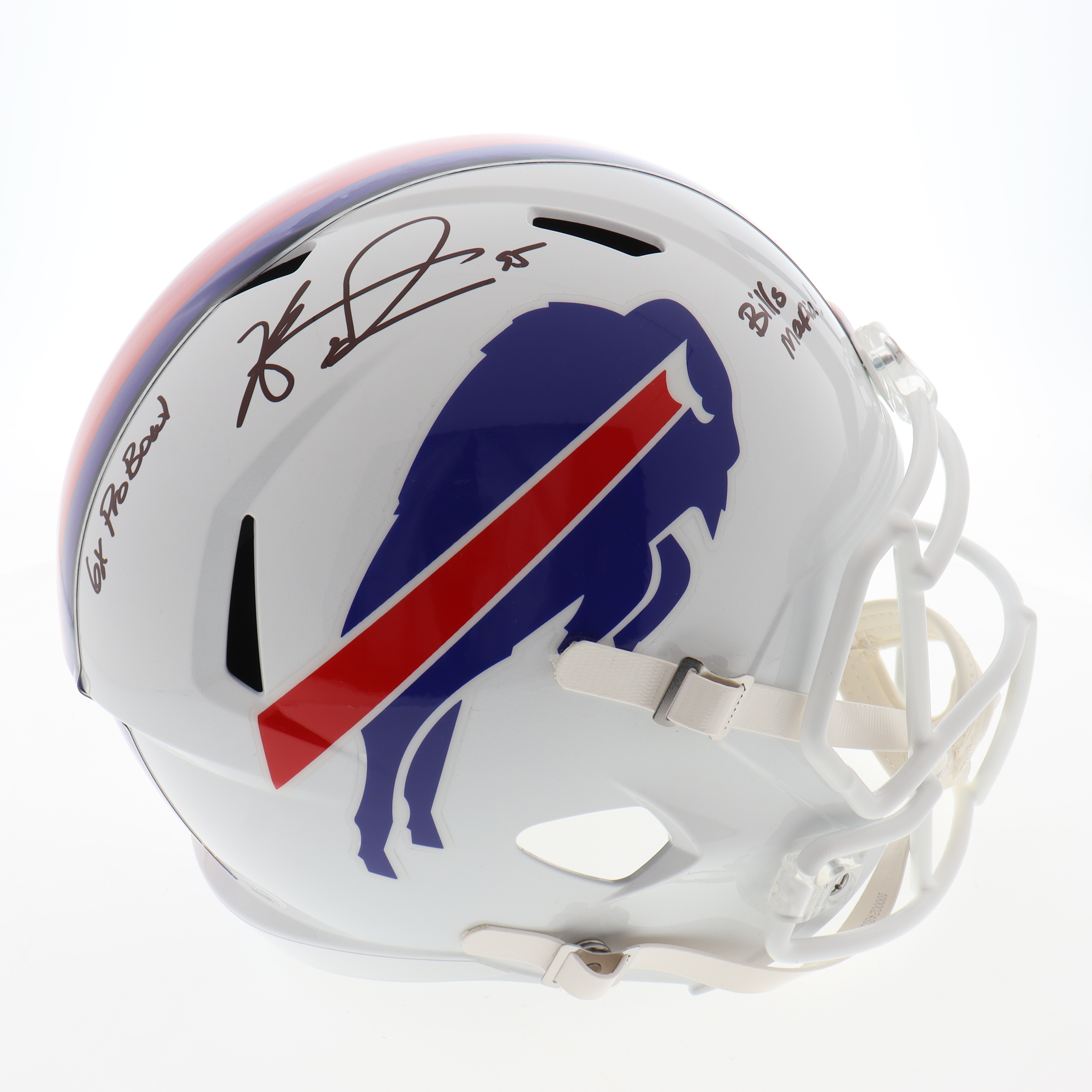 Kyle Williams Signed Bills Full-Size Speed Helmet Inscribed "6x Pro Bowl" & "Bills Mafia!" (JSA) at PristineAuction.com Kyle Williams Signed Bills Full-Size Speed Helmet Inscribed "6x Pro Bowl" & "Bills Mafia!" (JSA) at PristineAuction.com