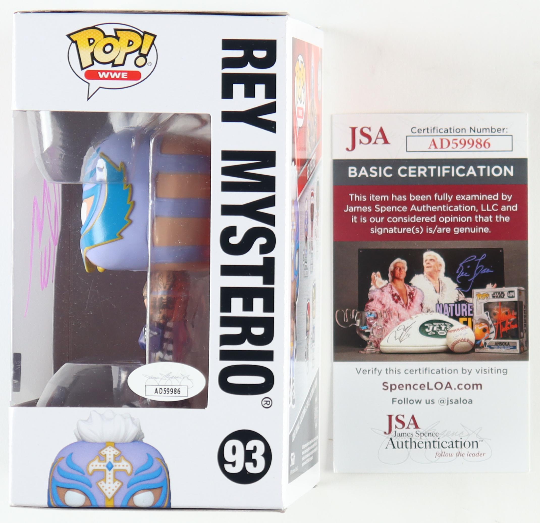 Rey Mysterio Signed WWE #93 Funko Pop! Vinyl Figure (JSA) at PristineAuction.com Rey Mysterio Signed WWE #93 Funko Pop! Vinyl Figure (JSA) at PristineAuction.com