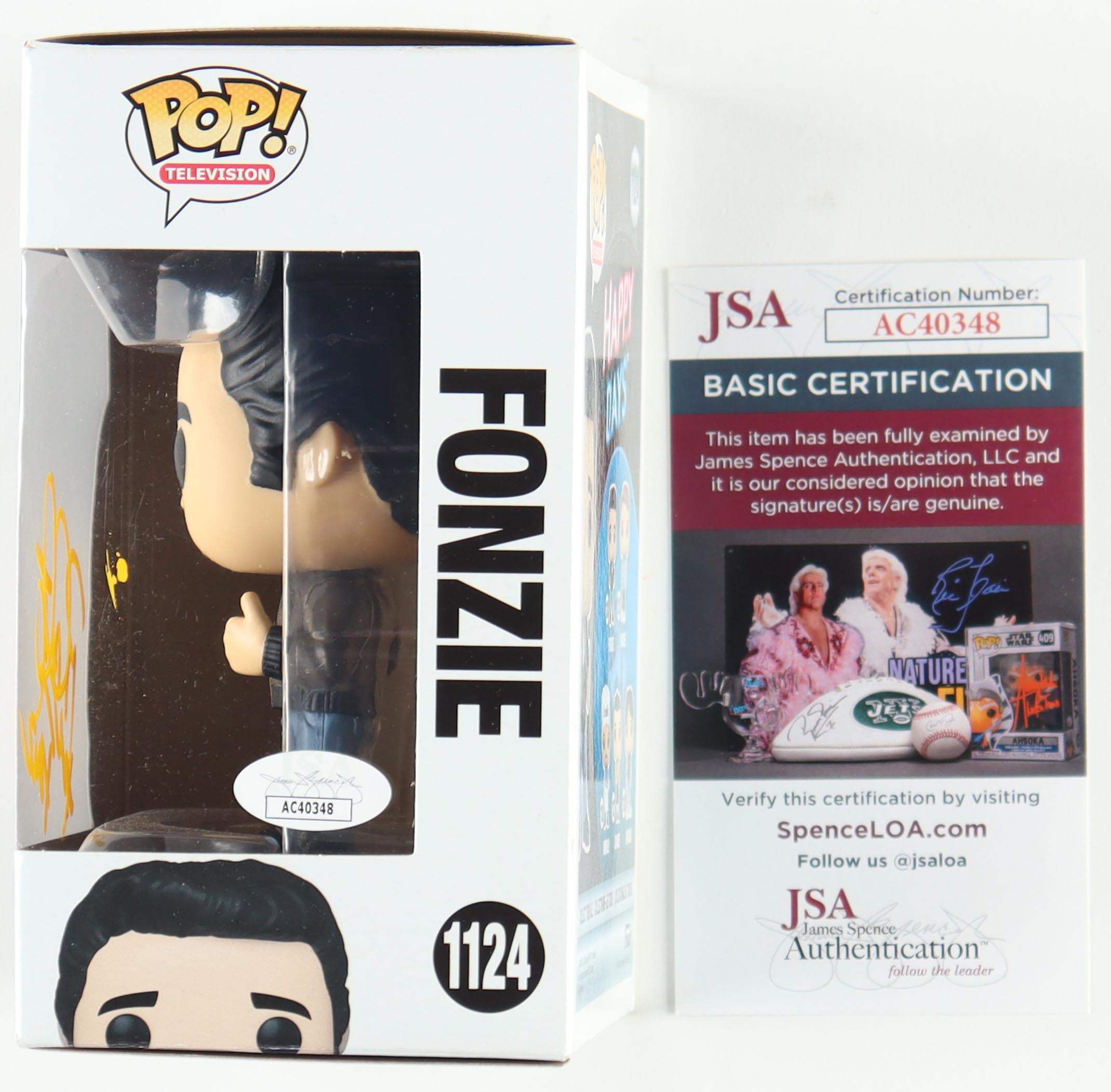 Henry Winkler Signed "Happy Days" #1124 Fonzie Funko Pop! Vinyl Figure inscribed "Fonz" (JSA) at PristineAuction.com Henry Winkler Signed "Happy Days" #1124 Fonzie Funko Pop! Vinyl Figure inscribed "Fonz" (JSA) at PristineAuction.com