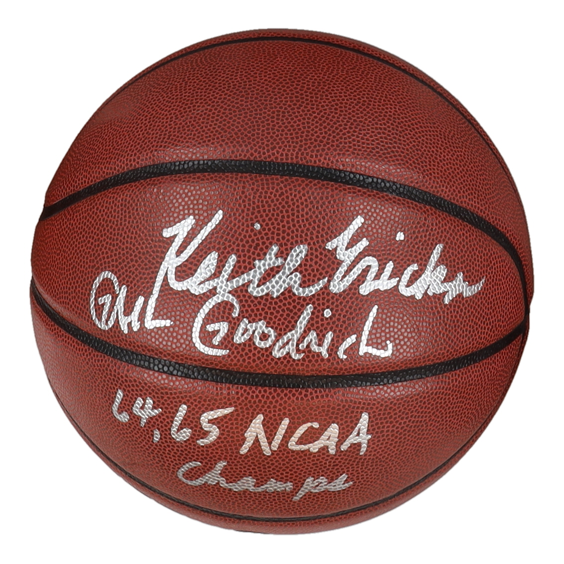 Keith Erickson & Gail Goodrich Signed Basketball Inscribed "64,65 NCAA Champs" (Beckett) at PristineAuction.com Keith Erickson & Gail Goodrich Signed Basketball Inscribed "64,65 NCAA Champs" (Beckett) at PristineAuction.com
