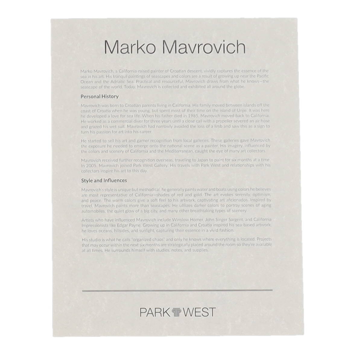 Marko Mavrovich Signed "How Sweet it is to be Loved by You" 10x12 Lithograph (Park West) at PristineAuction.com Marko Mavrovich Signed "How Sweet it is to be Loved by You" 10x12 Lithograph (Park West) at PristineAuction.com