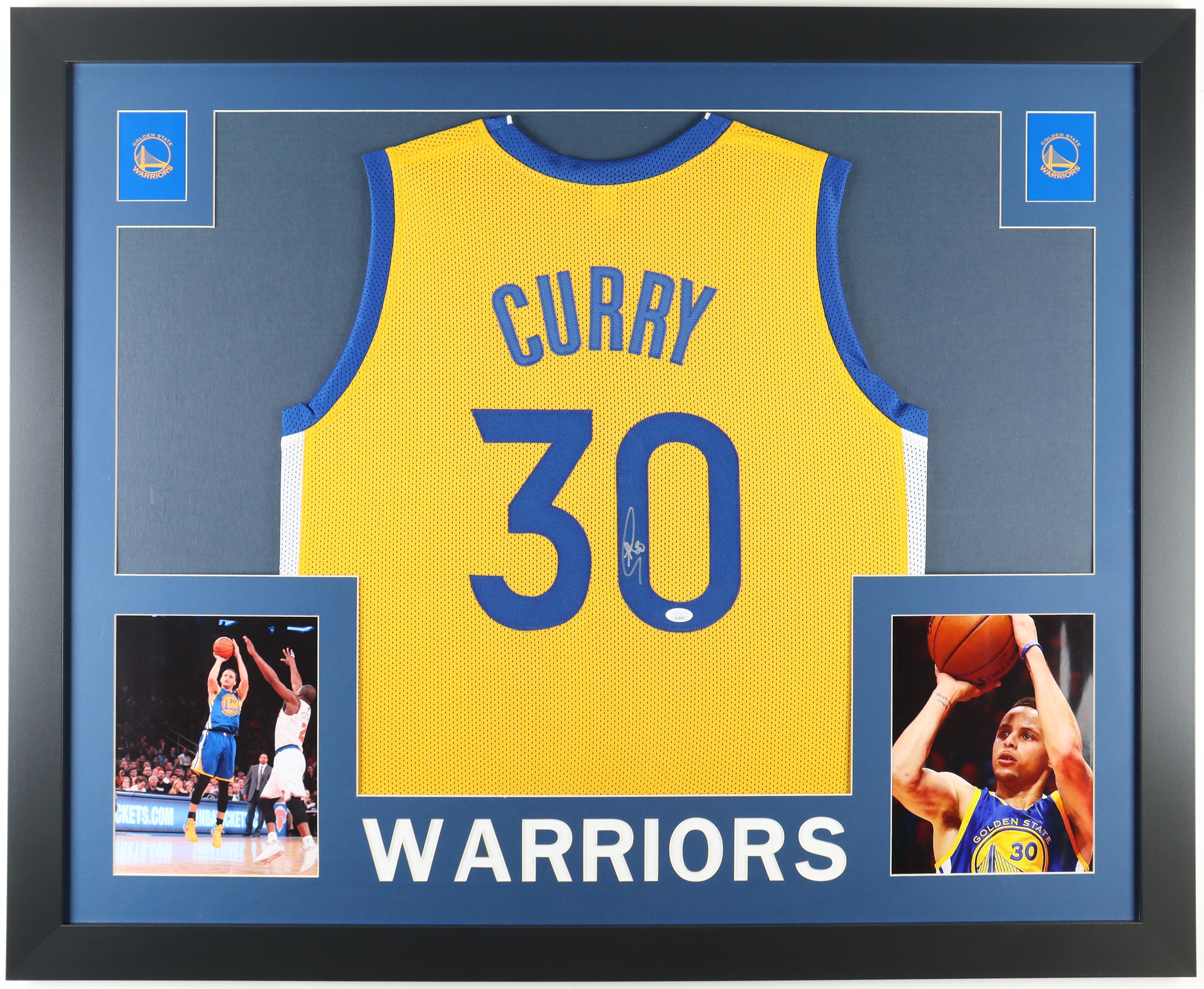 Stephen Curry Signed 35x43 Custom Framed Jersey Display (JSA) at PristineAuction.com Stephen Curry Signed 35x43 Custom Framed Jersey Display (JSA) at PristineAuction.com
