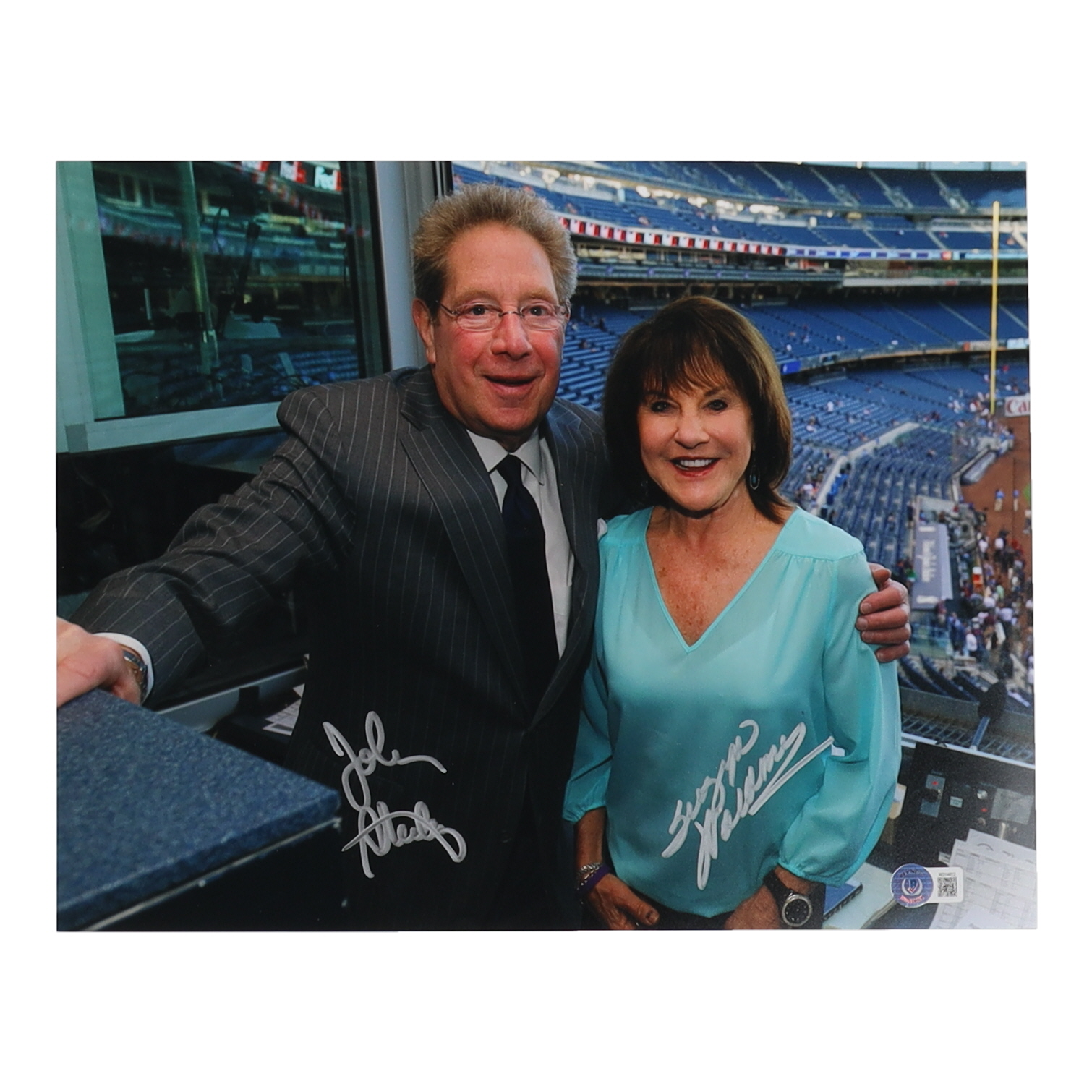 John Sterling & Suzyn Waldman Signed 11x14 Photo (Beckett) at PristineAuction.com John Sterling & Suzyn Waldman Signed 11x14 Photo (Beckett) at PristineAuction.com