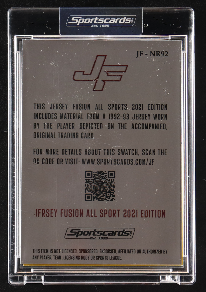Nolan Ryan 2021 Sportscards.com Jersey Fusion Game-Used Swatch #JFNR92 #1/1 at PristineAuction.com Nolan Ryan 2021 Sportscards.com Jersey Fusion Game-Used Swatch #JFNR92 #1/1 at PristineAuction.com