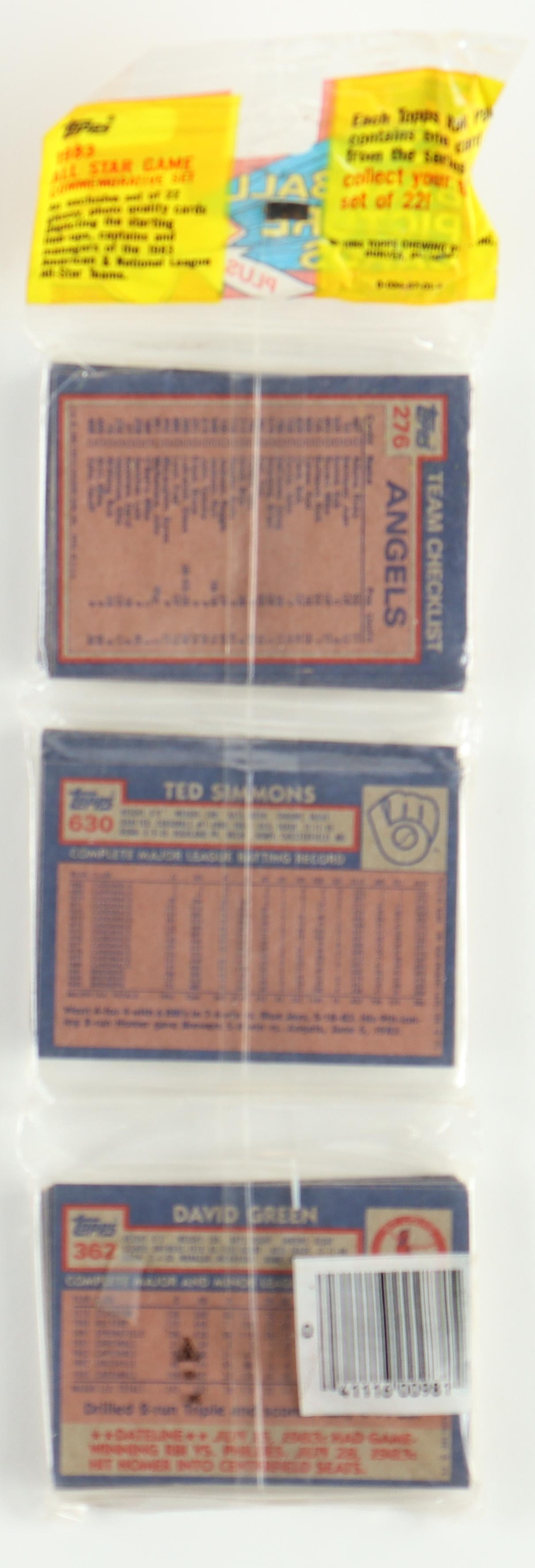 1984 Topps Rack Pack with (55) Baseball Cards at PristineAuction.com 1984 Topps Rack Pack with (55) Baseball Cards at PristineAuction.com