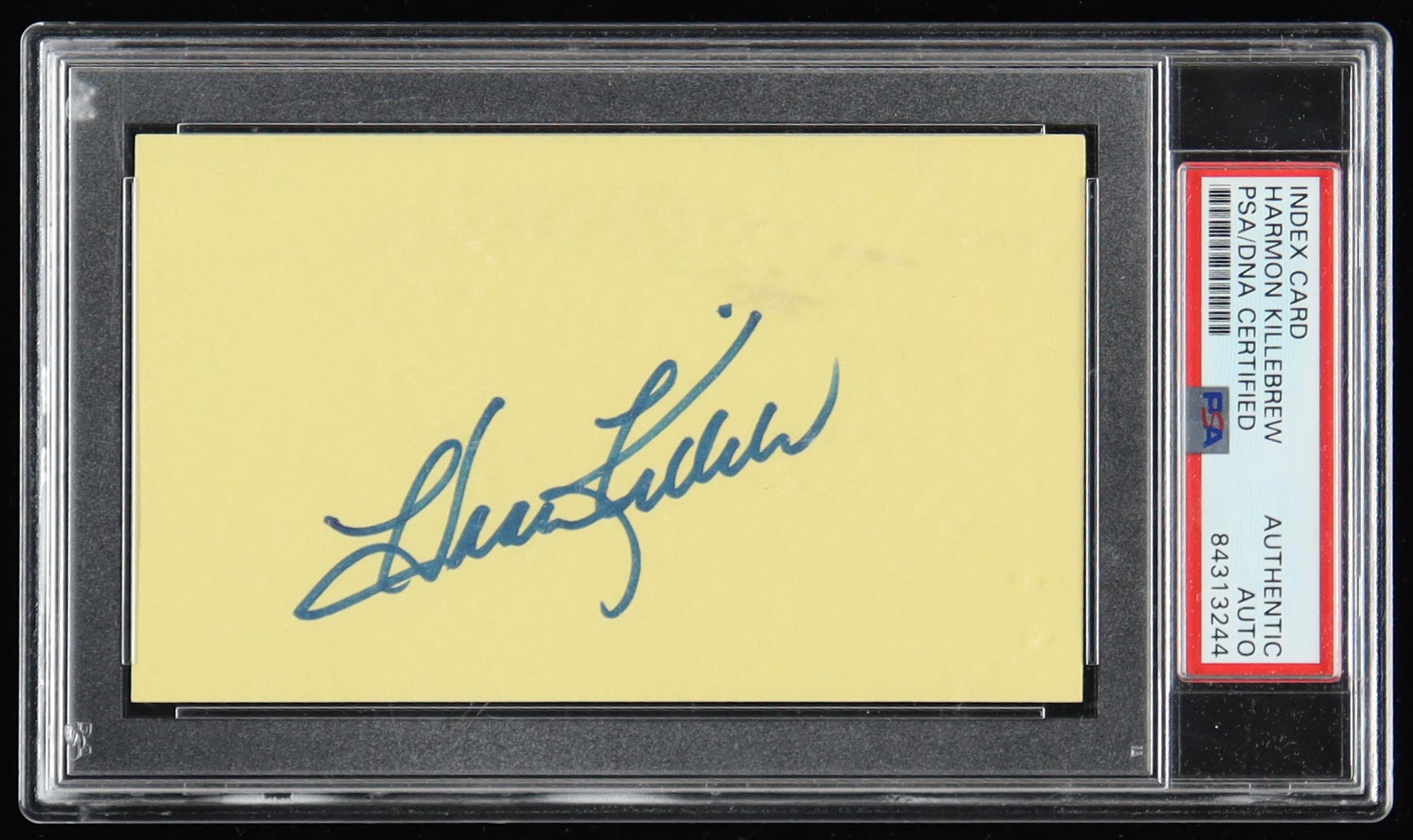 Harmon Killebrew Signed Index Card (PSA) at PristineAuction.com Harmon Killebrew Signed Index Card (PSA) at PristineAuction.com