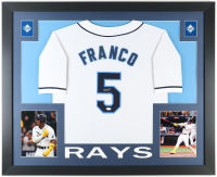 Wander Franco Signed Custom Framed Jersey Display (JSA) at PristineAuction.com