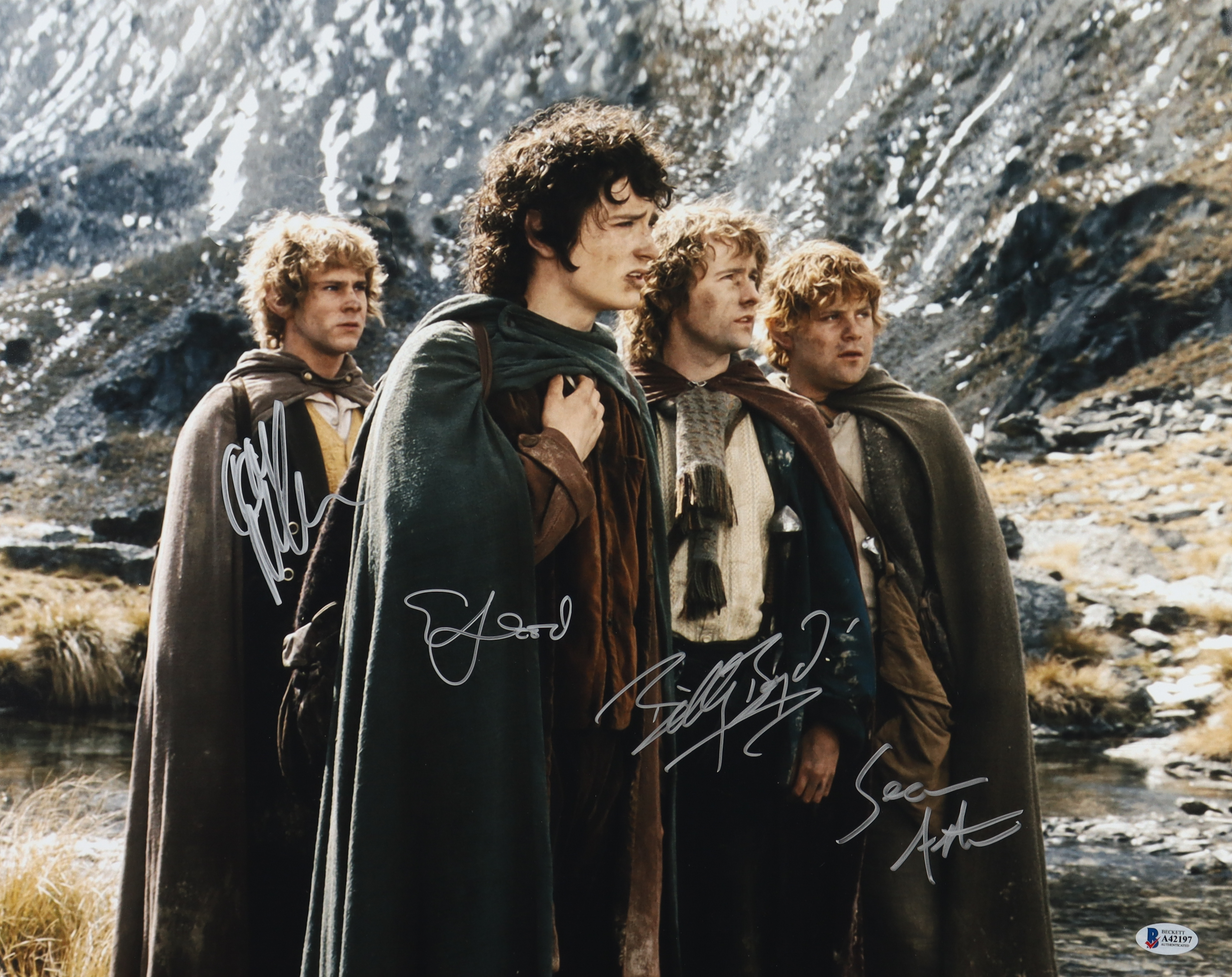 "The Lord of the Rings" 16x20 Photo Signed By (4) With Elijah Wood