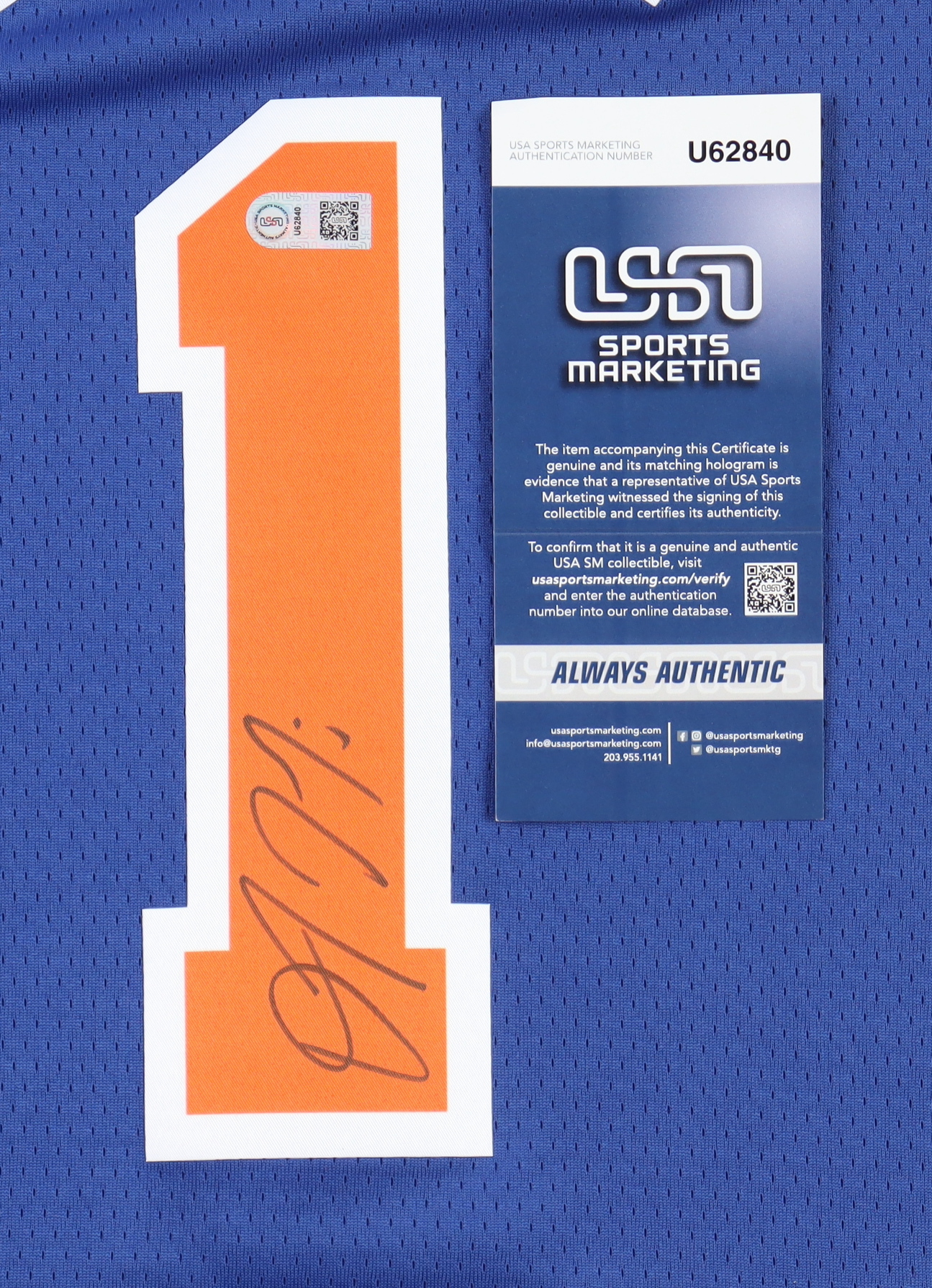 Obi Toppin Signed Knicks Jersey (USA SM) at PristineAuction.com Obi Toppin Signed Knicks Jersey (USA SM) at PristineAuction.com