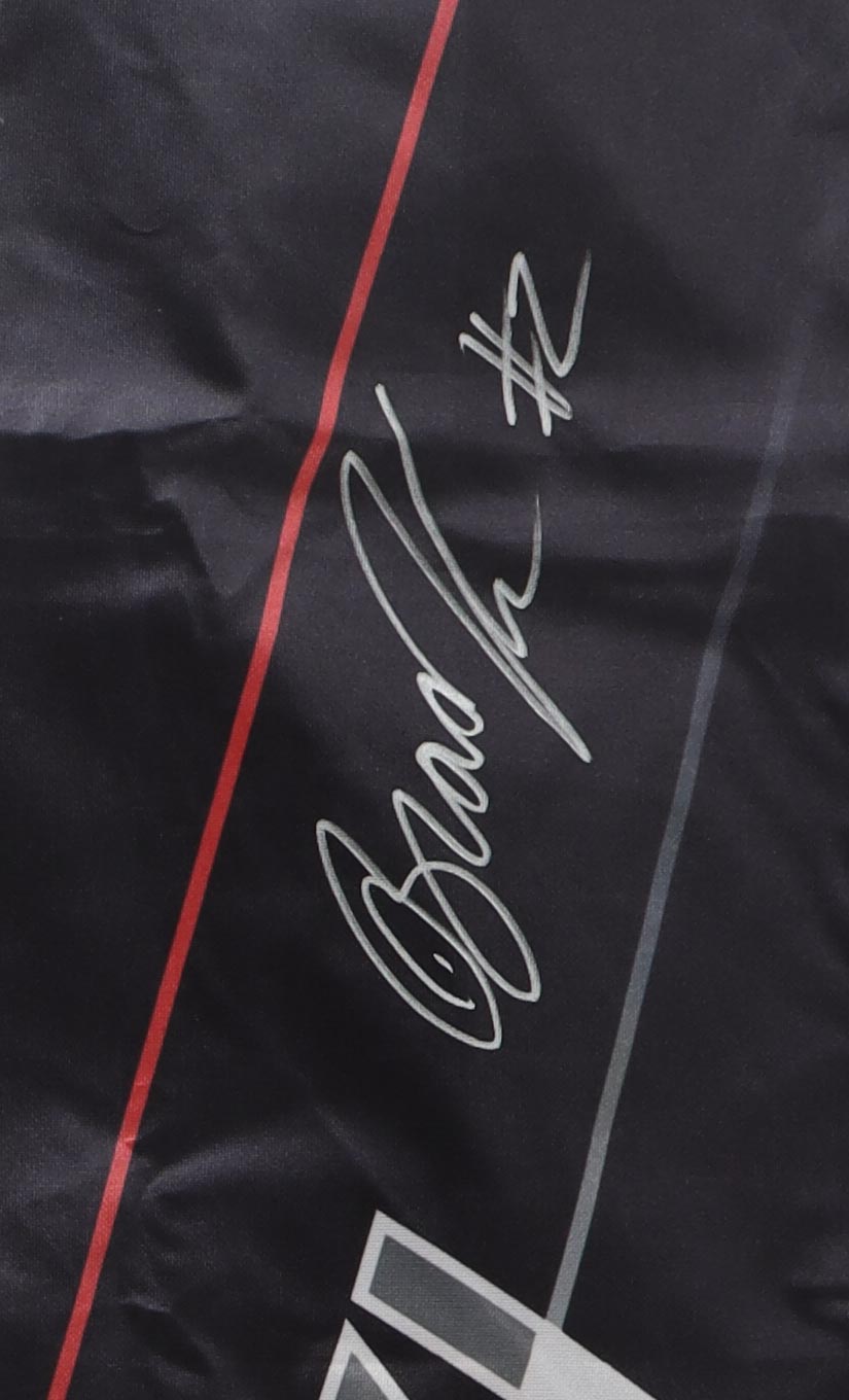 Brad Keselowski Signed 34x60 Track Used NASCAR Playoffs Advertising Banner (PA) at PristineAuction.com Brad Keselowski Signed 34x60 Track Used NASCAR Playoffs Advertising Banner (PA) at PristineAuction.com