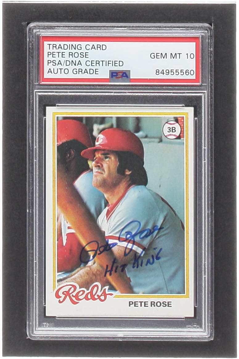 Pete Rose Signed 1978 Topps #20 DP Inscribed "Hit King" (PSA | Auto 10) at PristineAuction.com Pete Rose Signed 1978 Topps #20 DP Inscribed "Hit King" (PSA | Auto 10) at PristineAuction.com