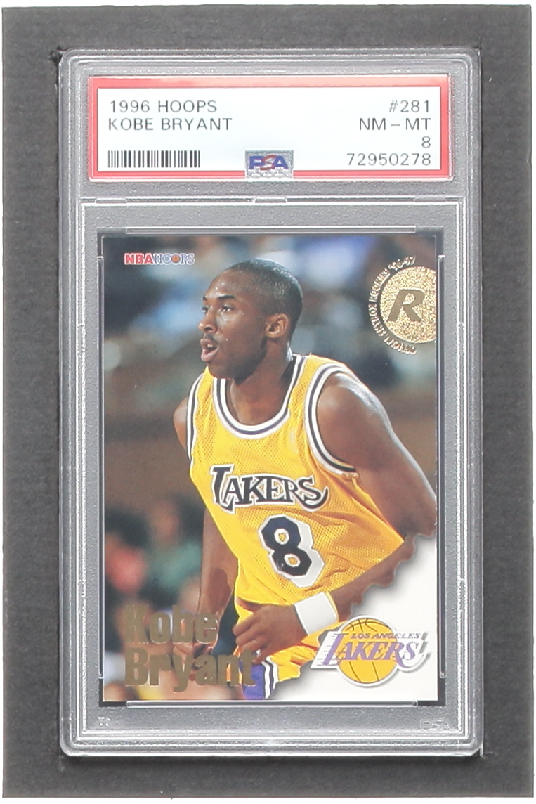 Kobe Bryant 1996-97 Hoops #281 RC (PSA 8) at PristineAuction.com Kobe Bryant 1996-97 Hoops #281 RC (PSA 8) at PristineAuction.com