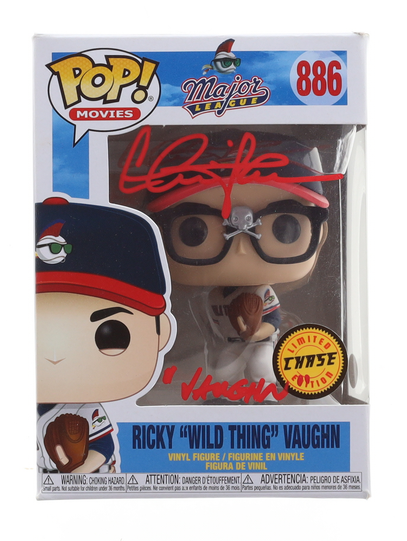 Charlie Sheen Signed "Major League" #886 Ricky "Wild Thing" Vaughn Funko Pop! Vinyl Figure Inscribed "Vaughn" (JSA) at PristineAuction.com Charlie Sheen Signed "Major League" #886 Ricky "Wild Thing" Vaughn Funko Pop! Vinyl Figure Inscribed "Vaughn" (JSA) at PristineAuction.com
