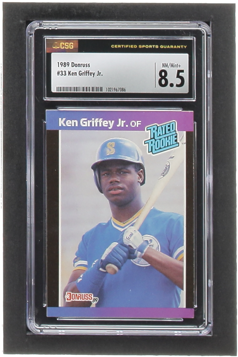Ken Griffey Jr. 1989 Donruss #33 RR RC (CSG 8.5) at PristineAuction.com Ken Griffey Jr. 1989 Donruss #33 RR RC (CSG 8.5) at PristineAuction.com